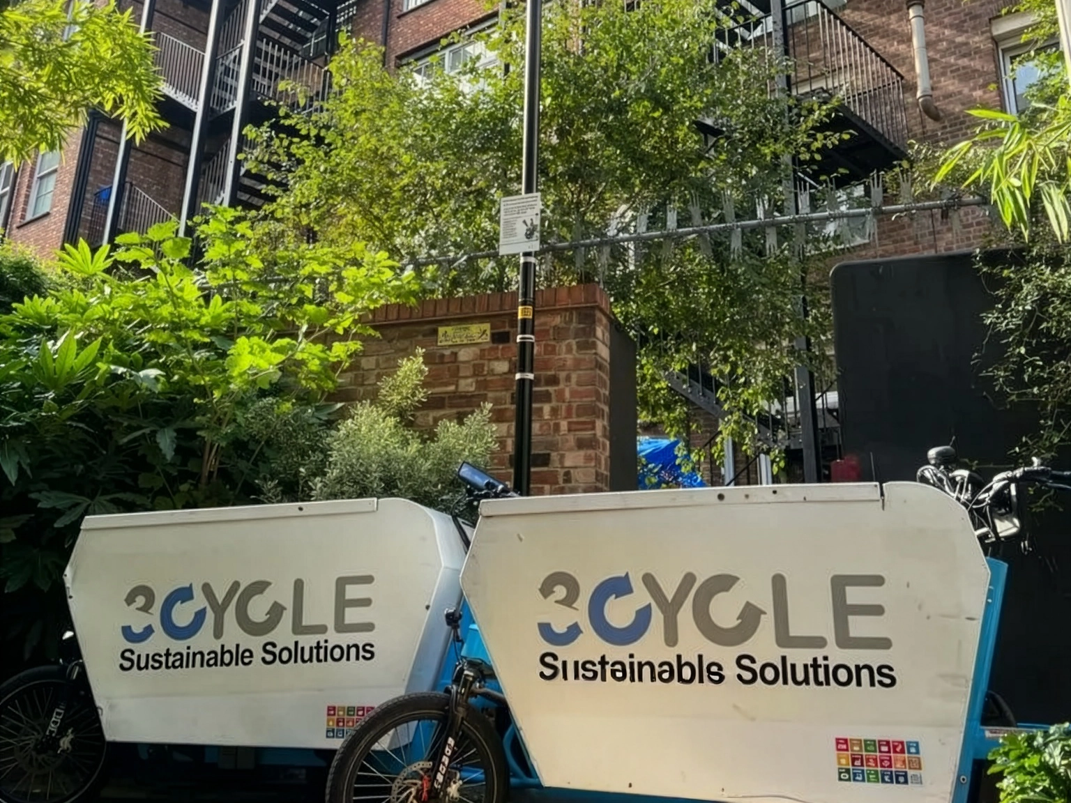 3Cycle cargo bikes for residential window cleaning